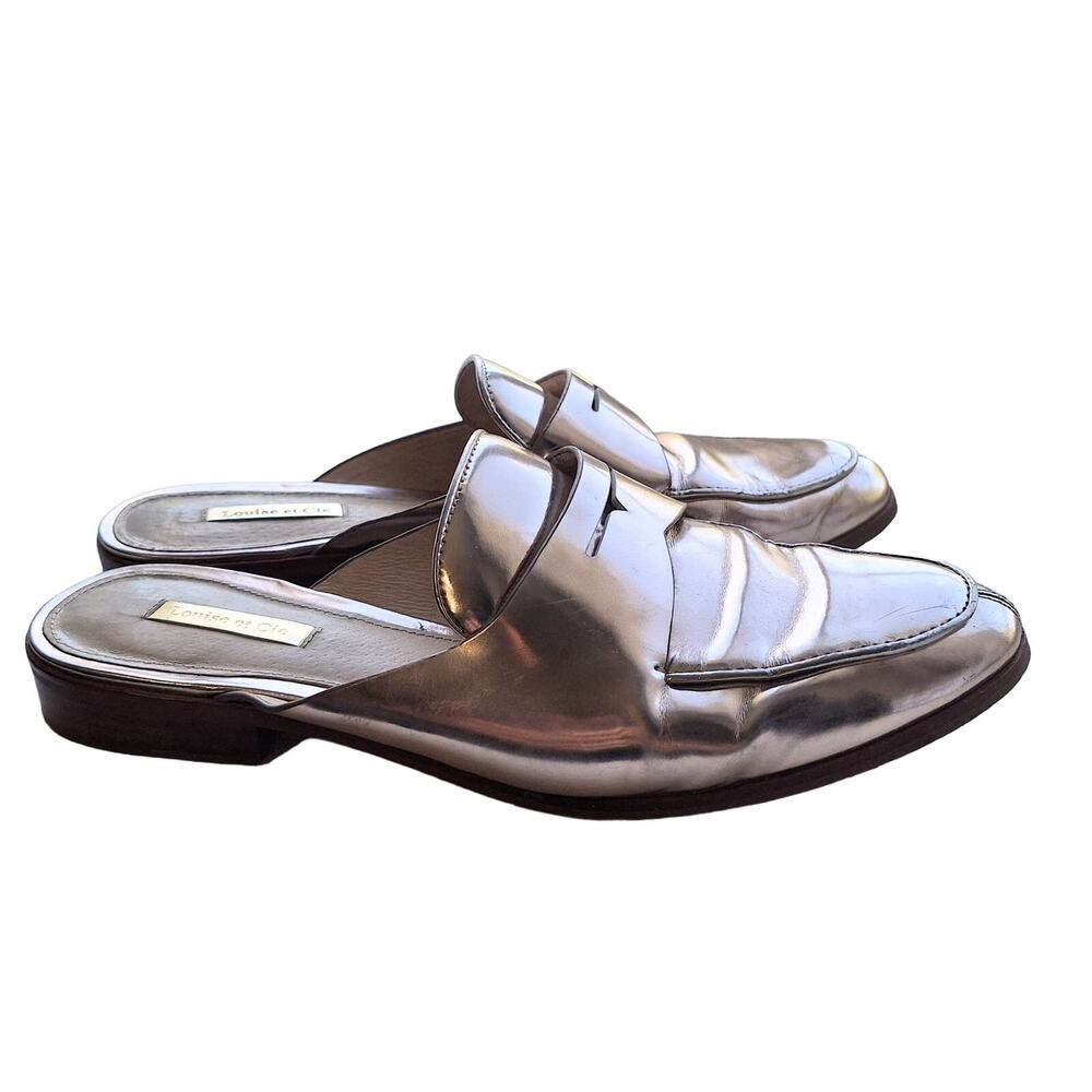 Louise et Cie copper metallic loafer style mule womens 9.5